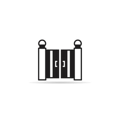 gate and fence icon vector illustration