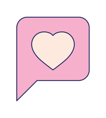 heart in bubble speech