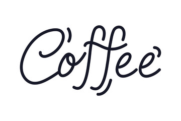 coffee hand drawn text