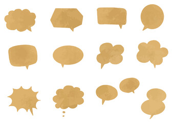 古い紙のふきだし