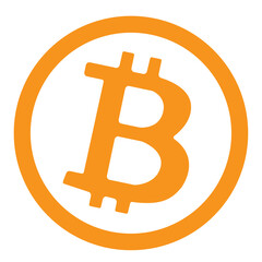 Bitcoin symbol sign isolate on white background 02