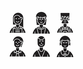 people character and avatar set illustration