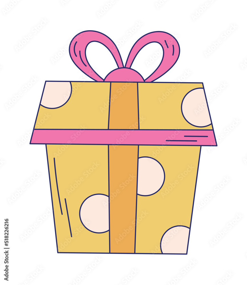 Poster gift box icon