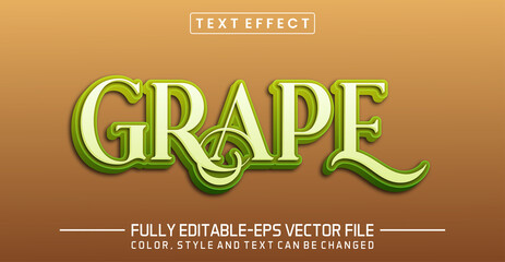 Grape Text Effect - Editable 3D Text Style
