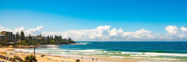 Coastline beach views at Sunshine Coast, Queensland, Australia. 