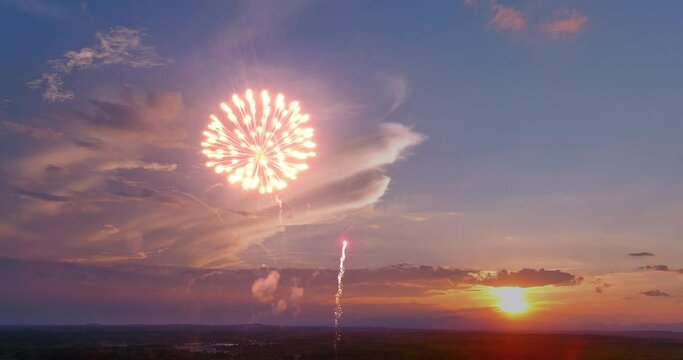 As the sunset on the holiday, festive fireworks will be launched into sky during the celebration