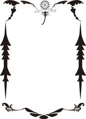 ゴシック飾り枠　A判系縦長