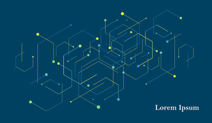 幾何学 抽象 青 黄色 科学 背景