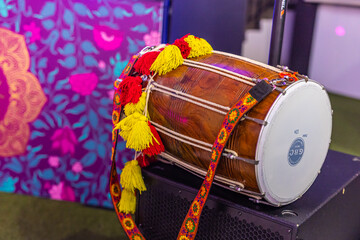 Indian traditional drums close up