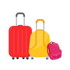 Suitcases or luggage for travel and adventure