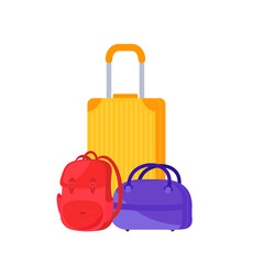 Suitcases or luggage for travel and adventure