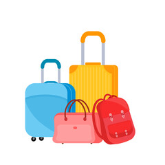 Suitcases or luggage for travel and adventure