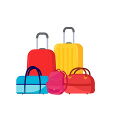 Suitcases or luggage for travel and adventure