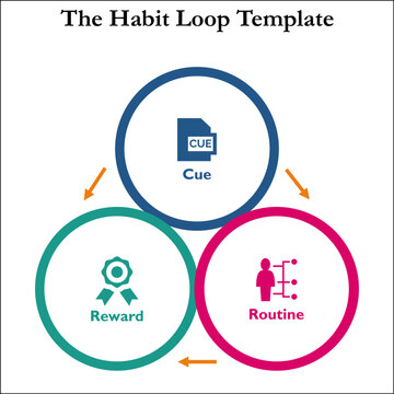 The Habit Loop Template With Icons In An Infographic Template