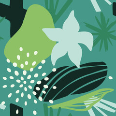 vector teenage seamless neon pattern naive style