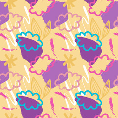 Fototapeta premium vector teenage seamless neon pattern naive style