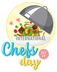 Fototapeta premium Interntional chef day banner template