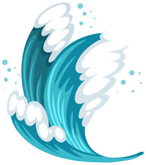 Fototapeta Isolated ocean waves in cartoon style obraz