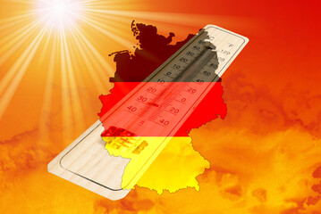 Sommer, Thermometer und Hitze in Deutschland