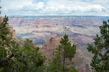 Panorama of Grand Canyon National Park at sunset, Arizona, USA