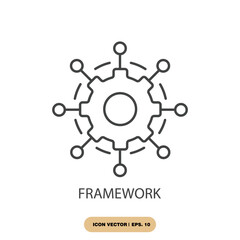 framework icons  symbol vector elements for infographic web