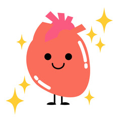 かわいい元気な内臓ちゃん　心臓