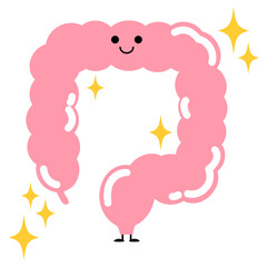 かわいい元気な内臓ちゃん　大腸