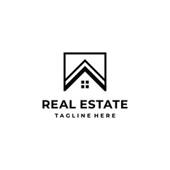 Real estate logo vector isolated on white background