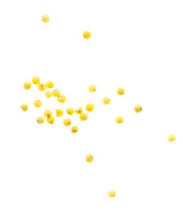 Millet groats isolated on a white background.