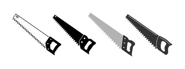 Saw icon set design template vector isolated illustration