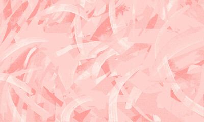 Chaotic paint strokes, painting on canvas. Dirty coral color paint vector texture