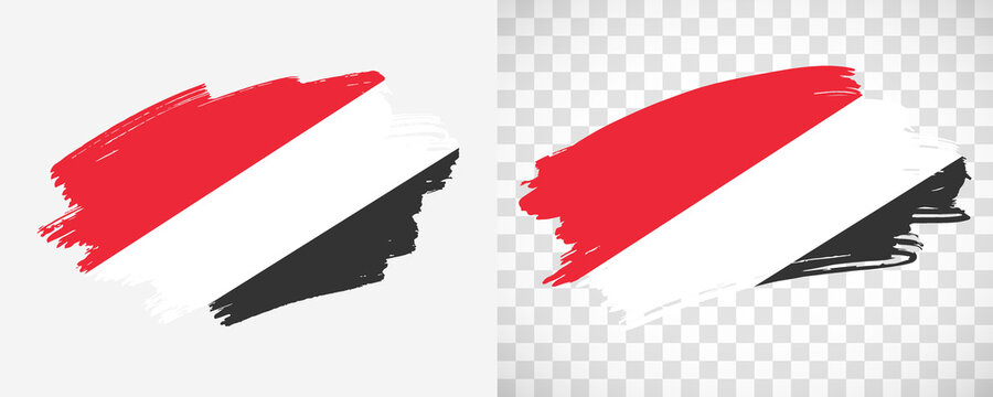 Artistic Principality of Sealand flag with isolated brush painted textured with transparent and solid background