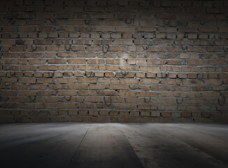 old interior with brick wall