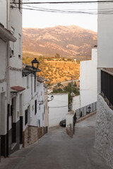 Traditional street in andalusian's town. It's getting dark in Quesada, Jaén, Andalucía