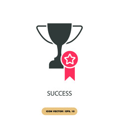 Obraz premium success icons symbol vector elements for infographic web