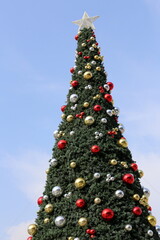 A Christmas tree and toys are sold in a supermarket in Israel.