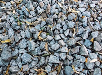 view of light blue stones close up