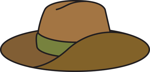 Fashion hat. Brown hat. Headwear for people.