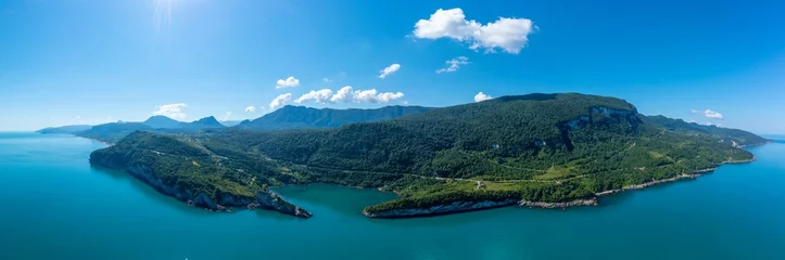 Fotobehang Groen blauw Beautiful landscape of Gideros Bay - Cide, Kastamonu, Turkey  © kenan