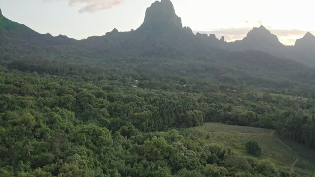 Drone Shot of Mount Tohivea
