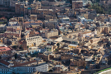 Fototapeta na wymiar Panoramic View to the Roofs of Oran Old Town, Algeria