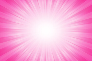 Sun rays retro vintage style on pink background, Sunburst pattern background. Rays. Summer banner vector illustration. Abstract sunburst wallpaper for template business social media advertising.