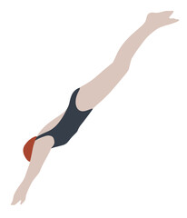 수영 여름 휴가 바캉스 벡터 일러스트