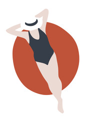 수영 여름 휴가 바캉스 벡터 일러스트