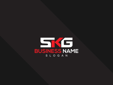 Minimalist SKG Logo Letter, Creative SK s k g Logo Icon Design With New Unique Three Letter For You