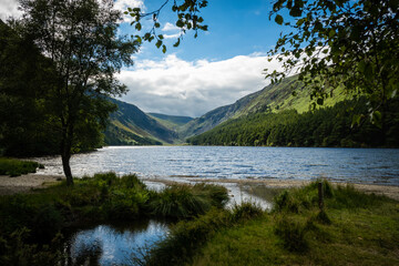 The upper lake in Glendalough. this body of freshwater is in a glacial valley in Co. Wicklow...