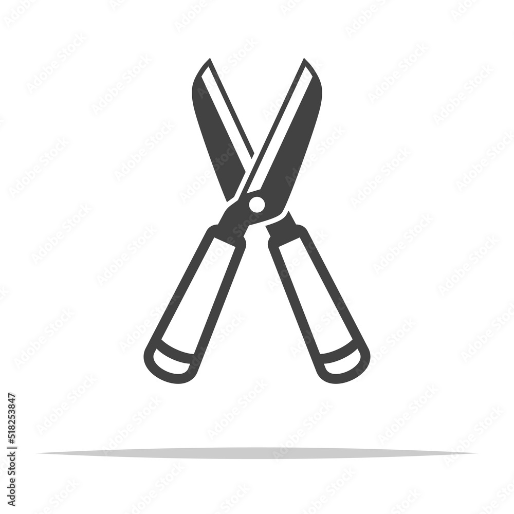 Poster Hedge shears icon transparent vector isolated