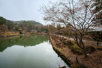 Fototapeta na wymiar Hida Fog Village, Takayama, Japan