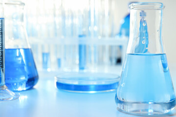 Concept of science and research with laboratory accessories