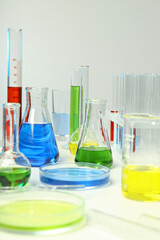Concept of science and research with laboratory accessories